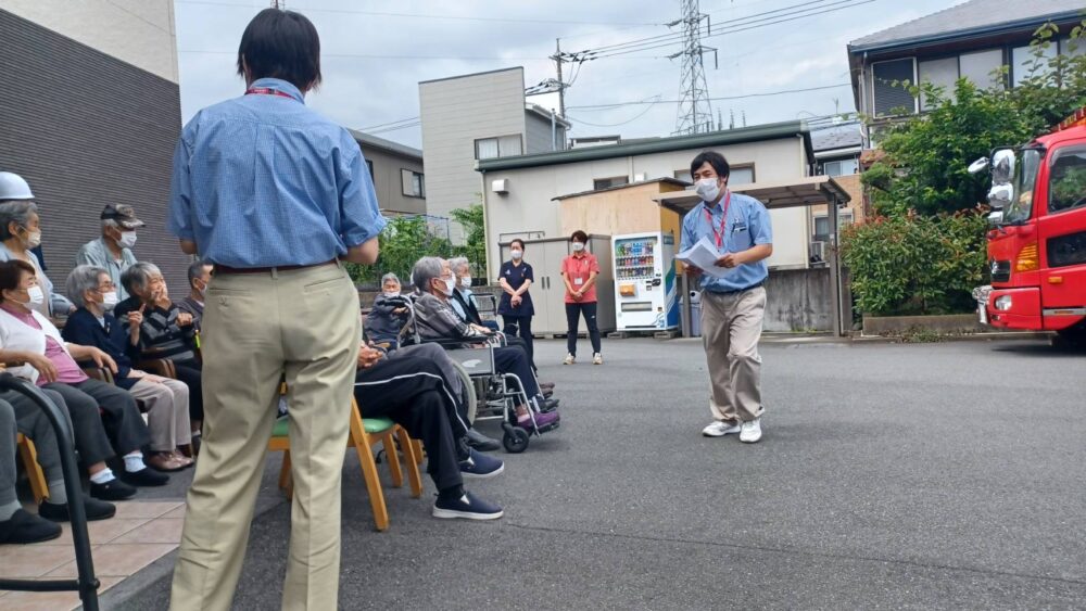 富士市グループホーム_厚原全体避難訓練