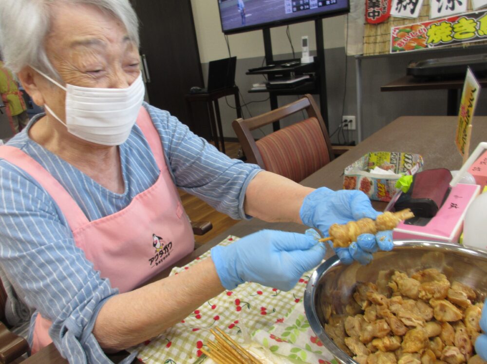 島田市グループホーム_焼き鳥納涼祭