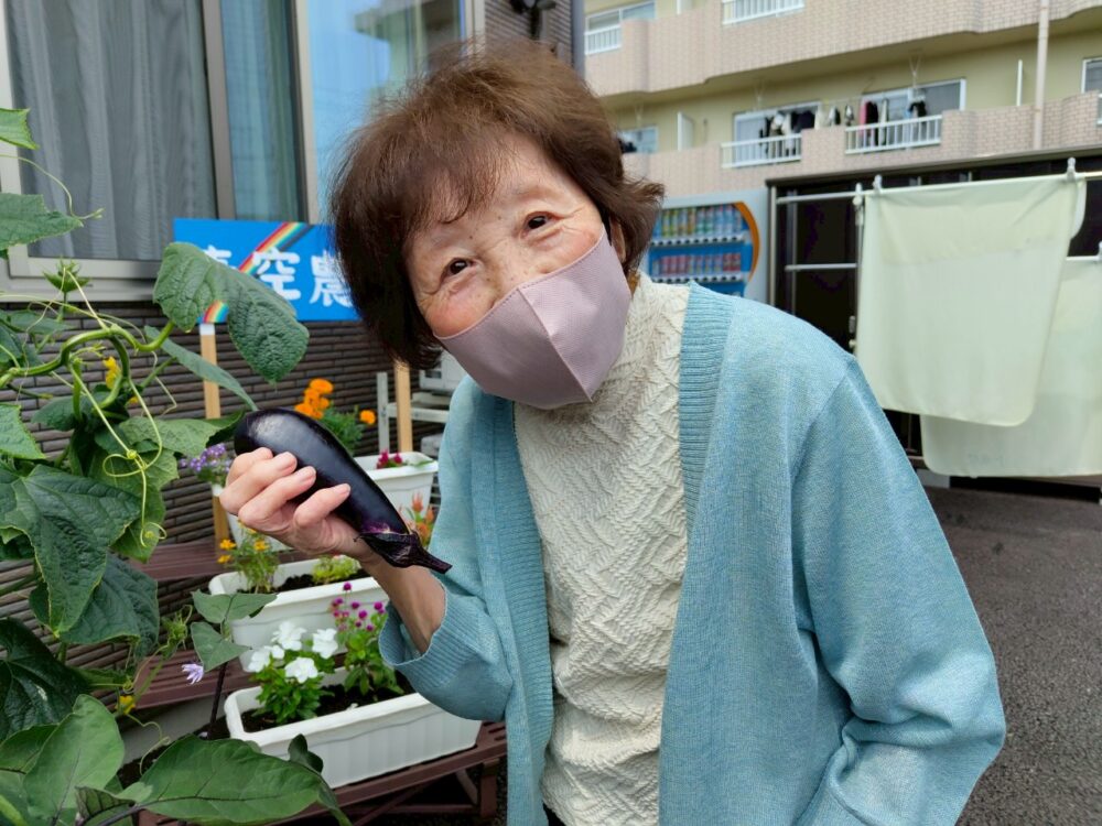 藤枝青葉町グループホーム　青空農園　収穫＆食事