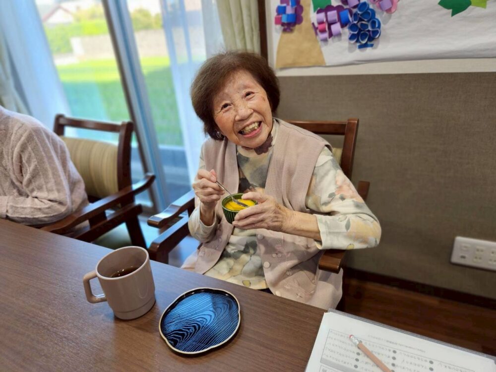 藤枝市グループホーム_秋のプチスポーツ大会かぼちゃプリンで元気に