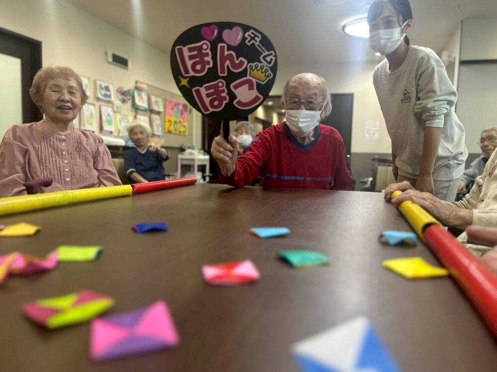 藤枝市グループホーム_秋のプチスポーツ大会かぼちゃプリンで元気に