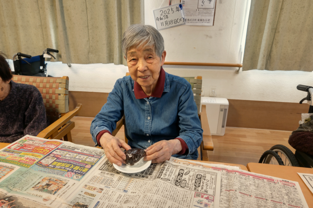 静岡市清水区グループホーム_おはぎ作り＆お誕生会